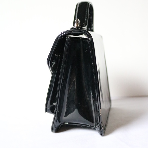 Jeannie Lottie X Pink House Toronto Black Patent Handbag Crossbody Purse - Picture 4 of 9